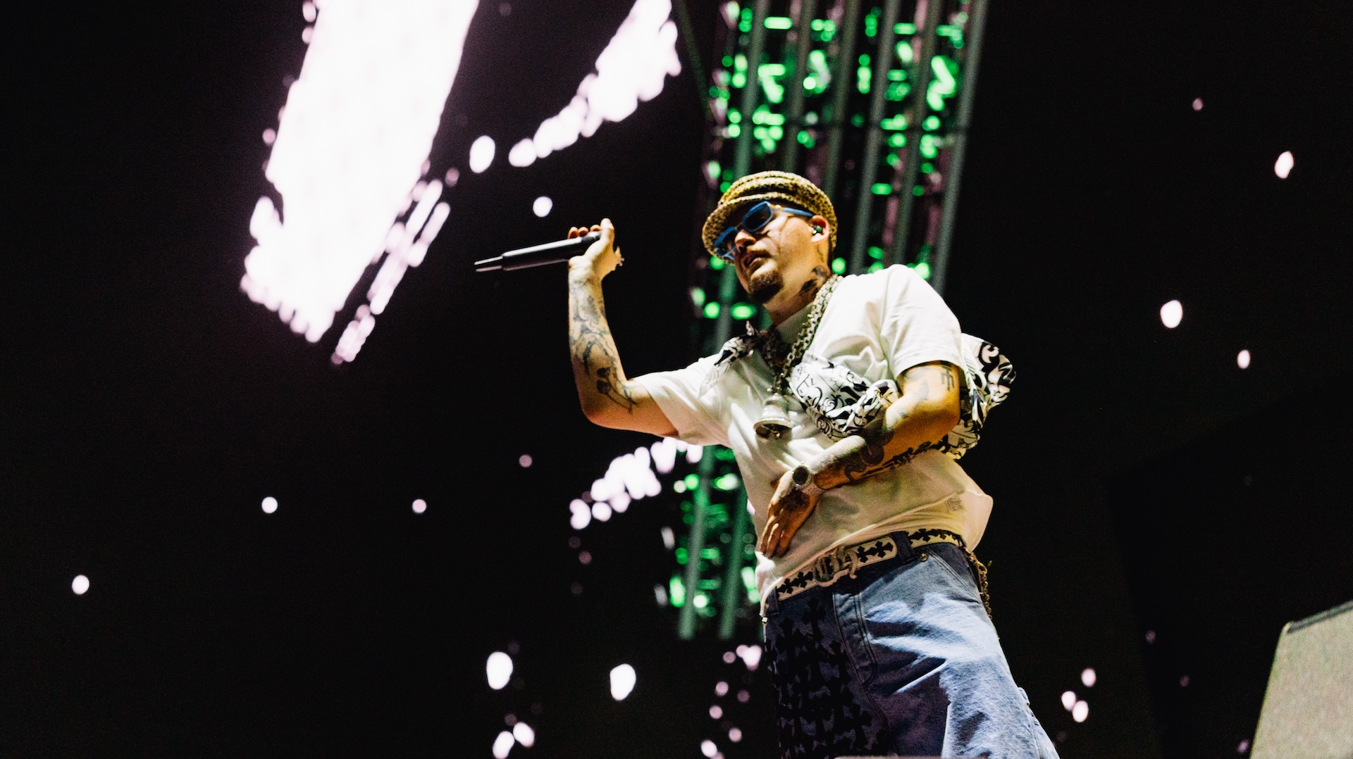 Yeat performs at the Sahara Stage during day 1 of the 2025 Coachella Valley Music And Arts Festival on April 11, 2025 in Indio, California.