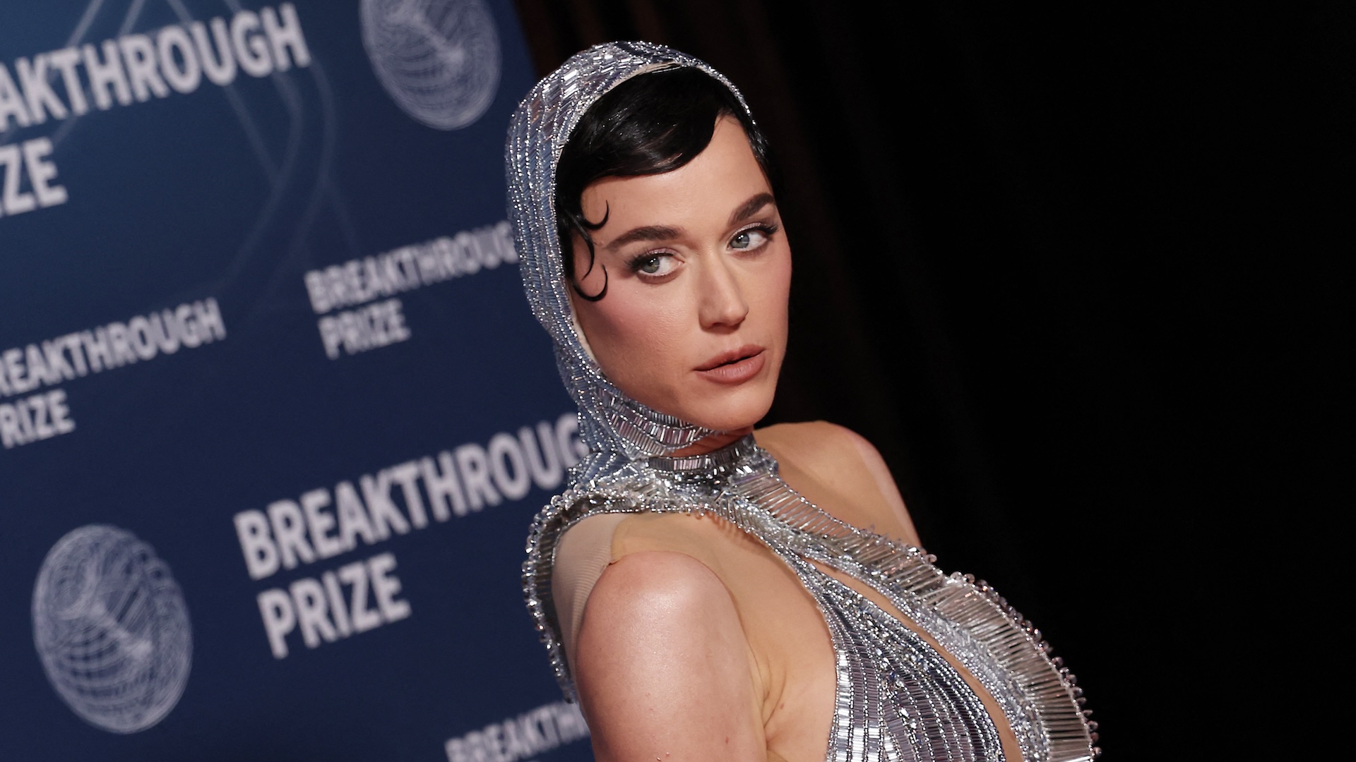 US singer Katy Perry attends the 11th Breakthrough Prize ceremony at Barker Hangar in Santa Monica, California, on April 5, 2025.