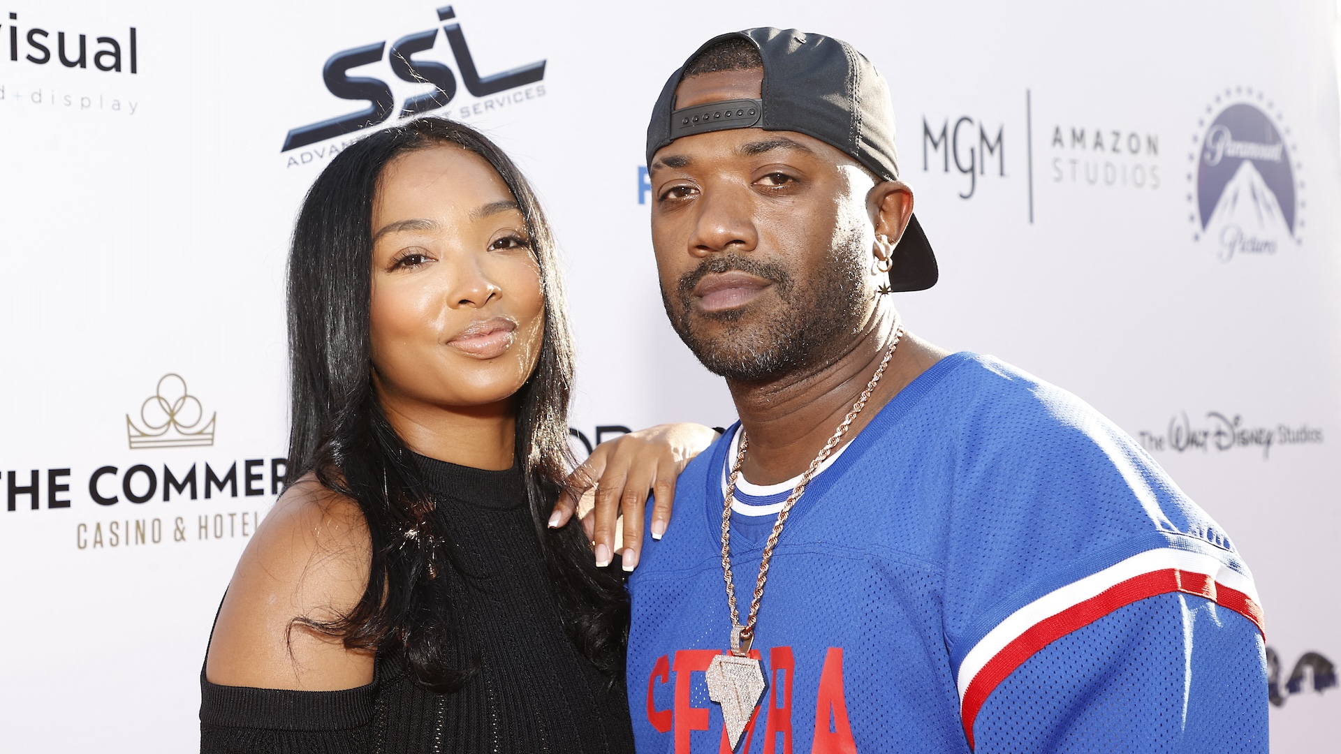 Princess Love and Ray J (R) arrive for Variety's Children Charity of Southern California 12th Annual Poker & Casino Night in Hollywood, California, on July 24, 2024.