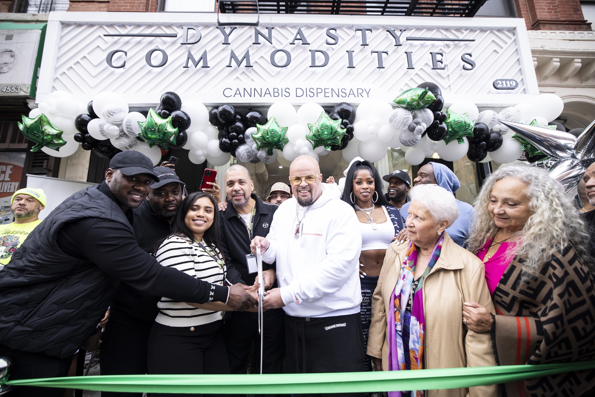 Ribbon cutting ceremony for the new Harlem dispensary Dynasty Commodities. 
