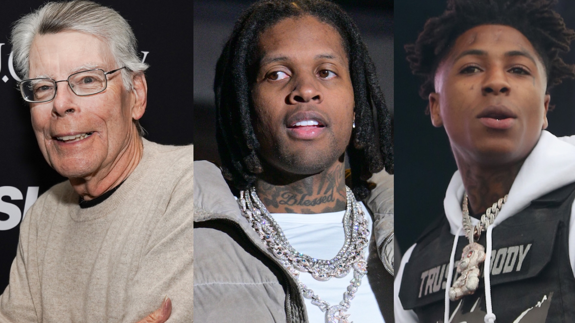 Stephen King, Lil Durk, YoungBoy Never Broke Again
