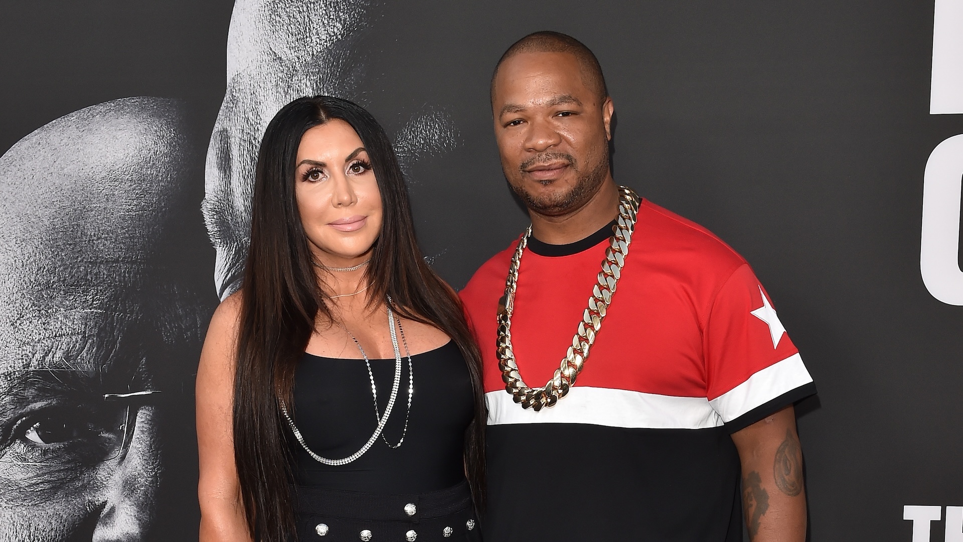 Rapper Xzibit and wife Krista Joiner arrive at the premiere of 'The Defiant Ones' at Paramount Theatre on June 22, 2017 in Hollywood, California.