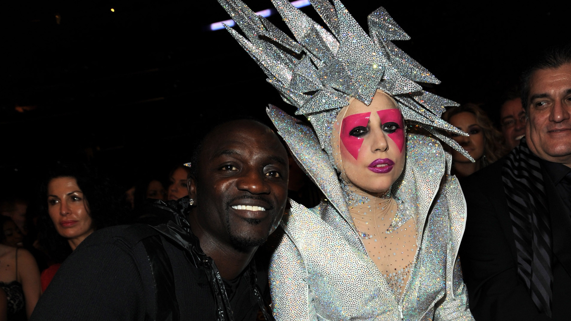 Akon and Lady Gaga attends the 52nd Annual GRAMMY Awards held at Staples Center on January 31, 2010 in Los Angeles, California.