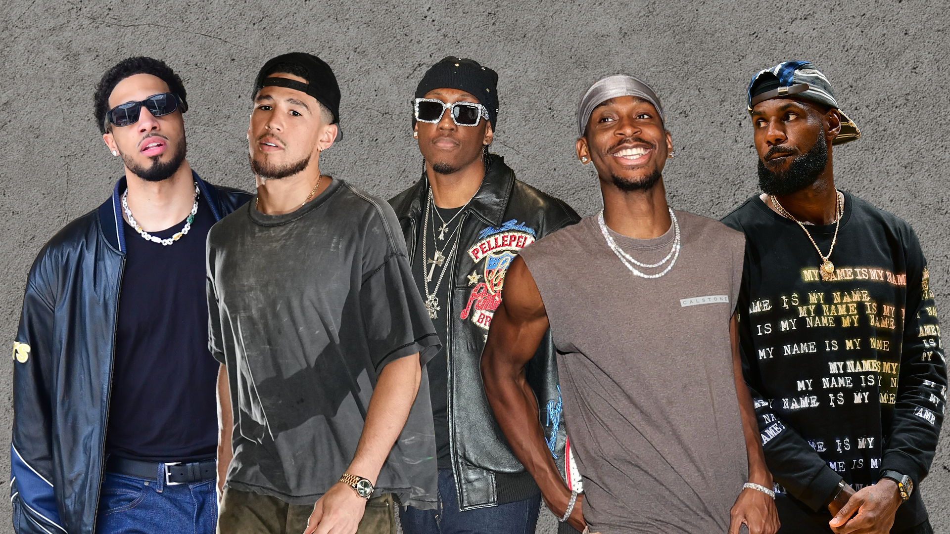 Some of the NBA's biggest superstars-Tyrese Haliburton, Devin Booker, Jalen Williams, Shai Gilgeous-Alexander, and LeBron Jams-are also some of the best dressed players in the league.