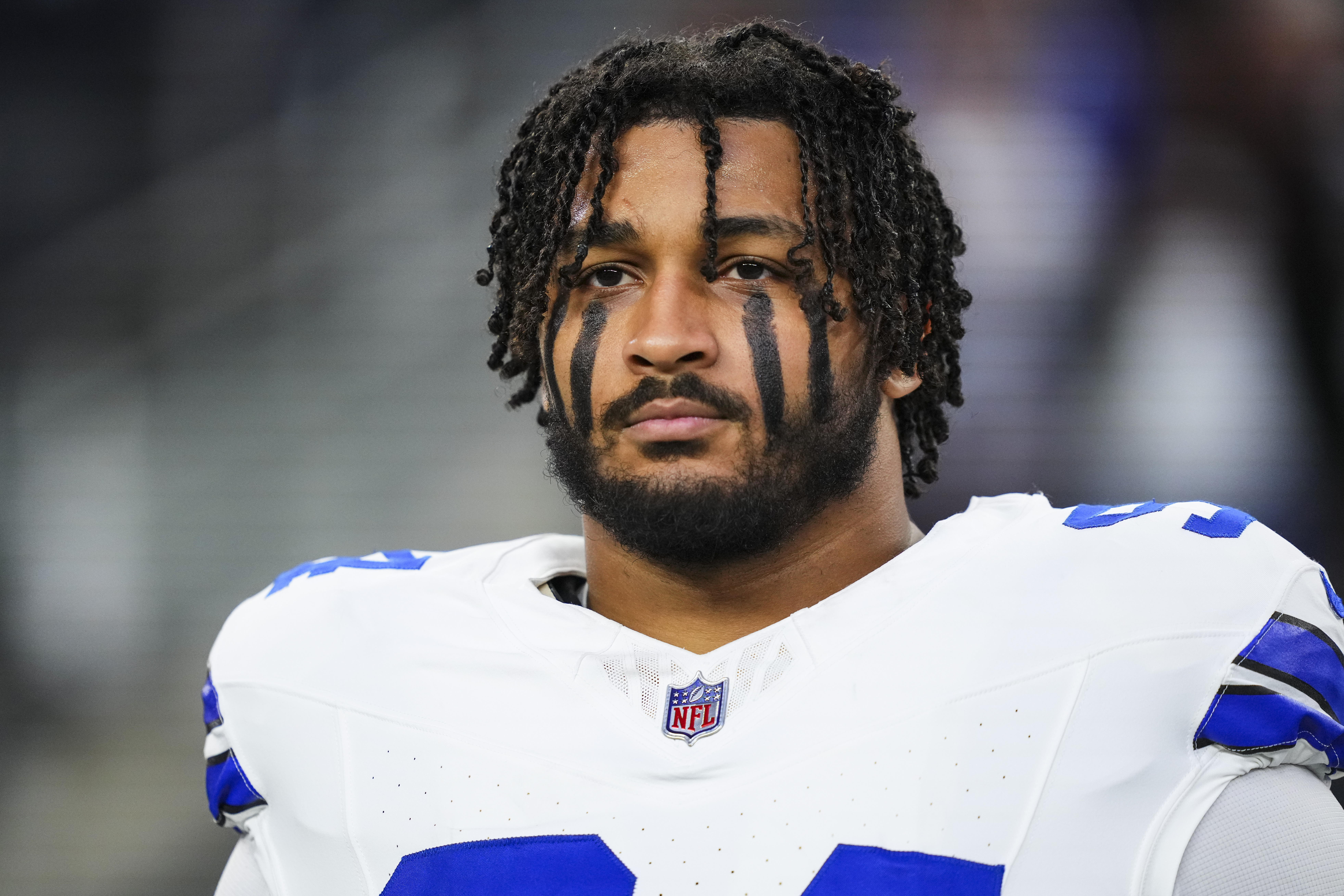Marshawn Kneeland before a game in 2024.
