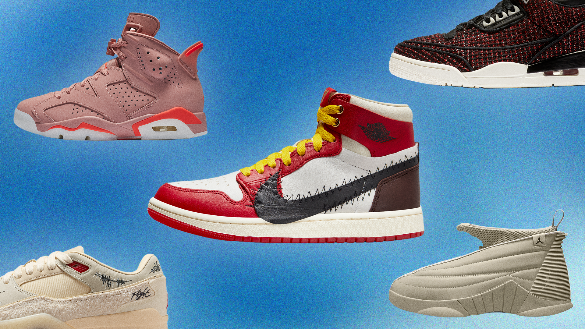 Aleali May x Air Jordan 6, Vogue x Air Jordan 3, Billie Eilish x Air Jordan 15, Tela D'Amore x Jordan Flight Court, Teyana Taylor x Air Jordan 1