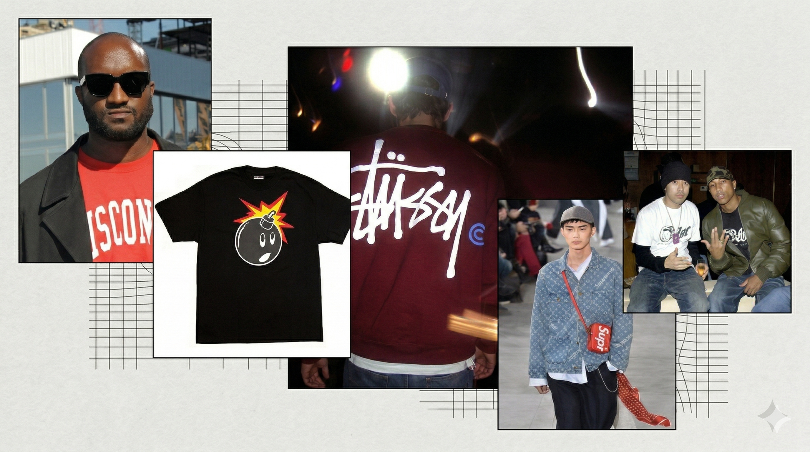 Streetwear has grown from a niche fashion subculture into a billion-dollar industry, thanks to key figures like Virgil Abloh, The Hundreds, Stussy, Supreme, NIGO, and Pharrell.