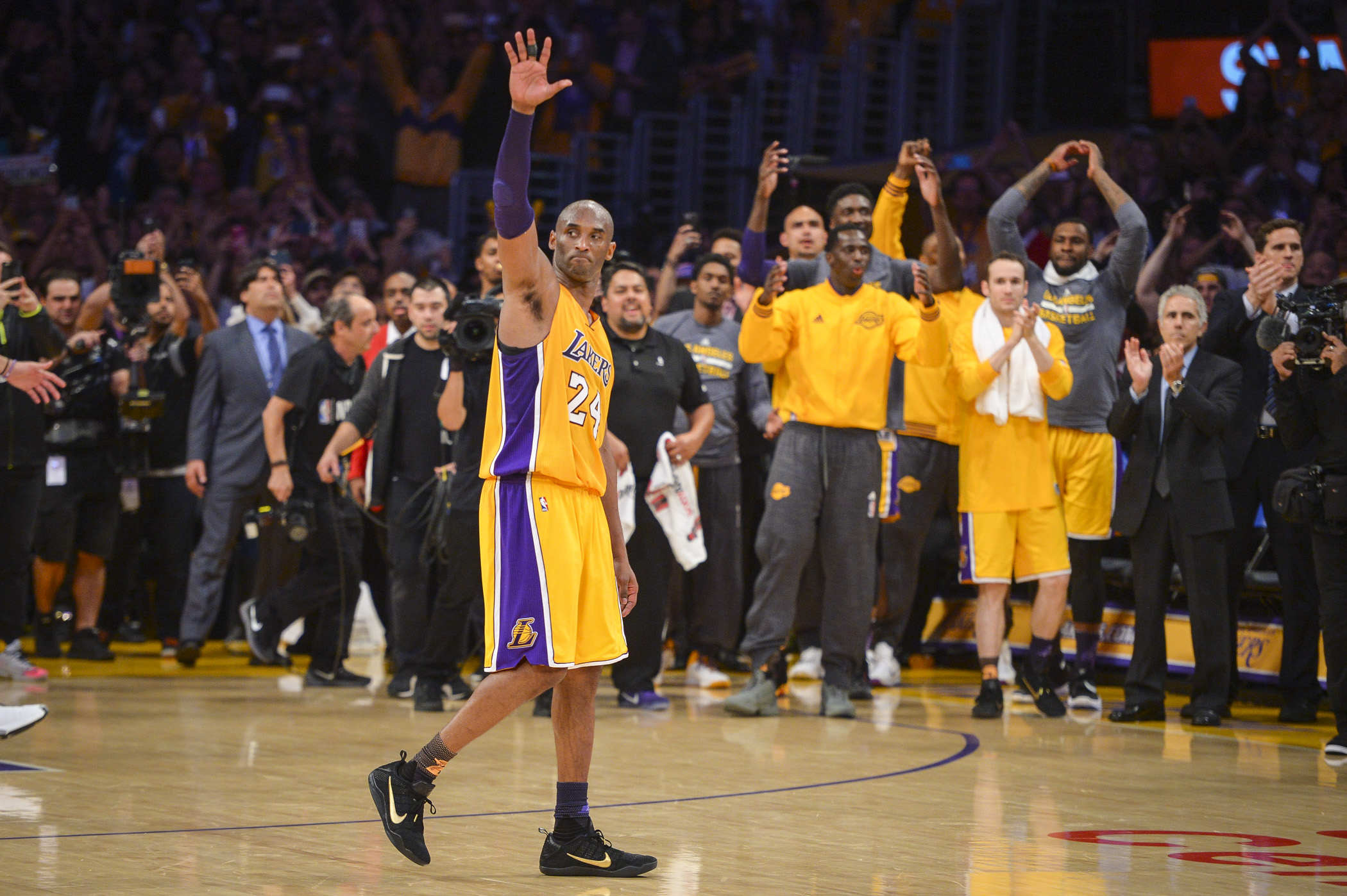 Kobe Bryant in his final NBA game