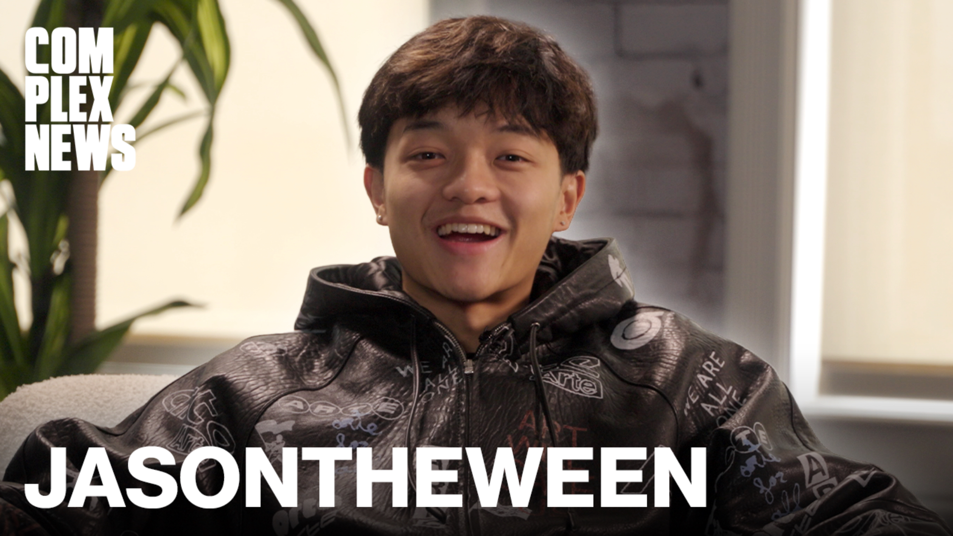 JasonTheWeen smiling, wearing a patterned jacket, with "COMPLEX NEWS" and "JASONTHEWEEN" text on the image.