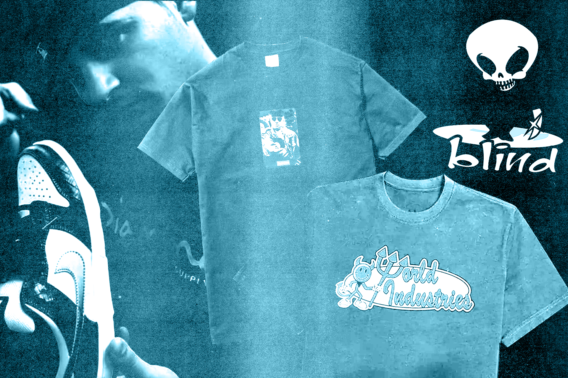 Some of the skate brands that influenced streetwear include Diamond Supply Co., Supreme, World Industries, and Blind. 