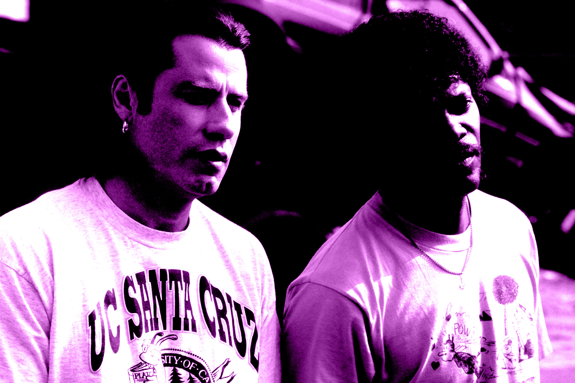 John Travolta and Samuel J. Jackson in Quentin Tarantino's Pulp Fiction (1994)