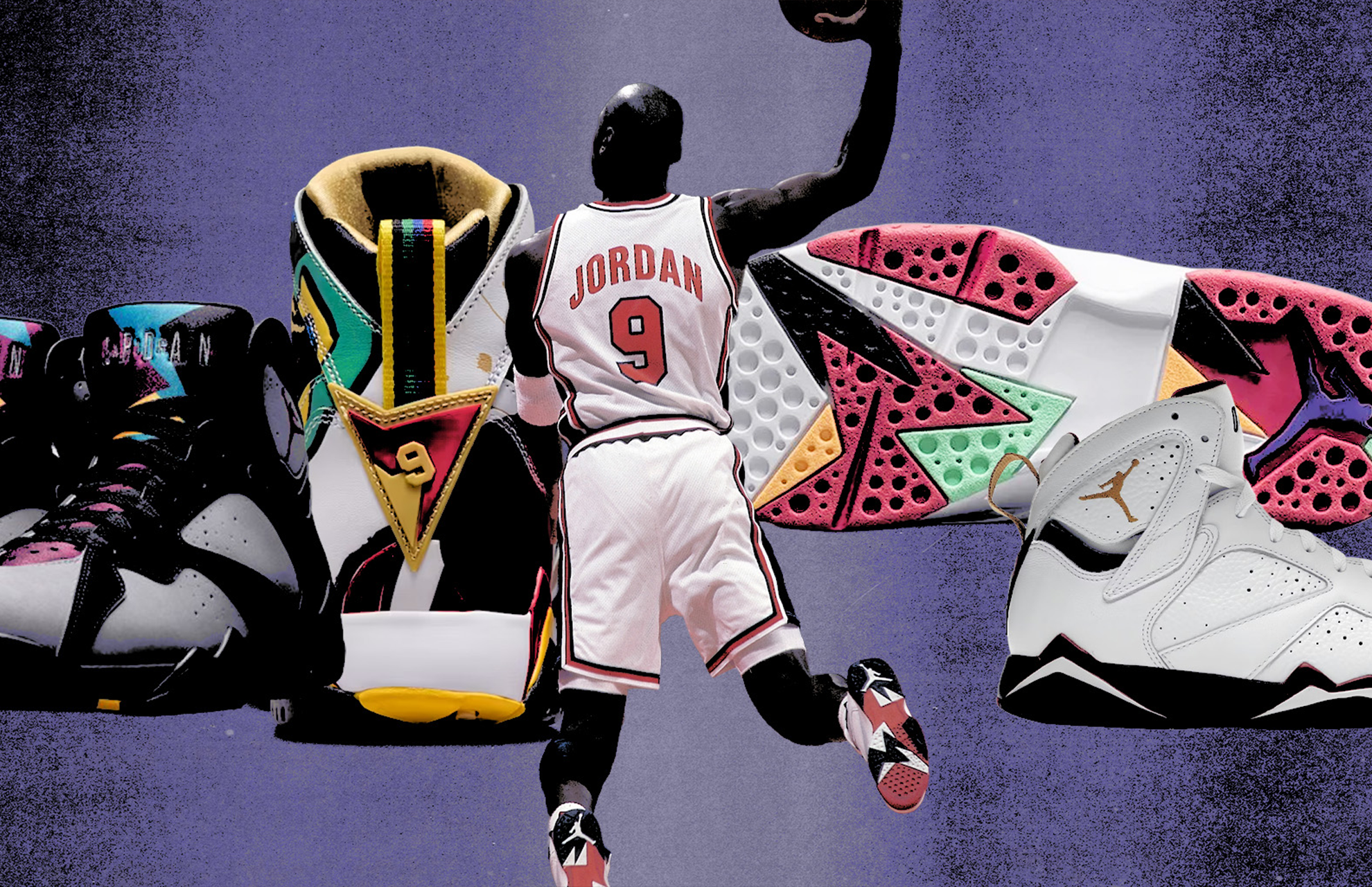 Air Jordan 7 'Bordeaux,' Air Jordan 7 'Miro,' Air Jordan 7 'Hare,' Air Jordan 7 'Cardinal'