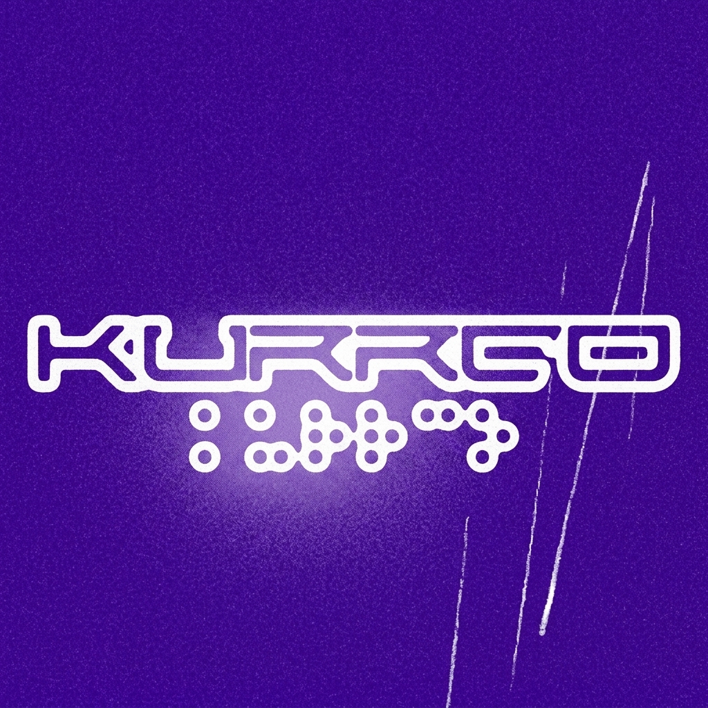 The image features the word "KURRGO" in stylized text with a pattern of dots and lines below, on a dark background.
