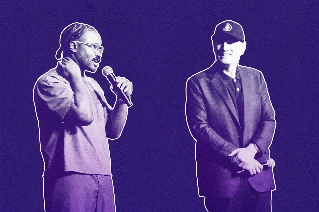 Ryan Coogler and Kevin Feige at the Marvel Studios panel at the 2026 Comic-Con International: San Diego held at the San Diego Convention Center on July 25, 2026 in San Diego, California.