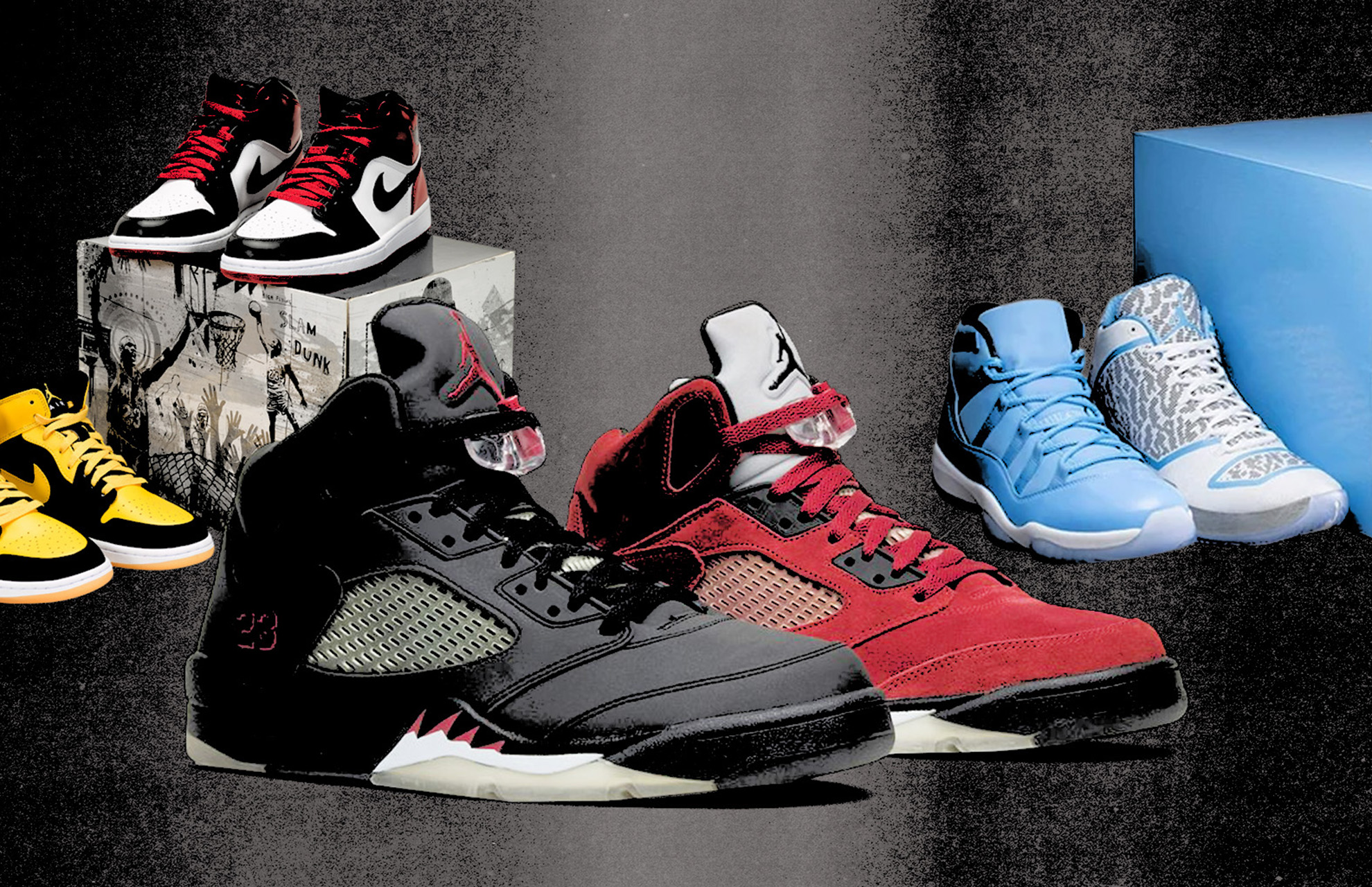 Air Jordan 1 'Old Love New Love,' Air Jordan 5 'Raging Bull,' Air Jordan 11/29 ‘Ultimate Gift of Flight'