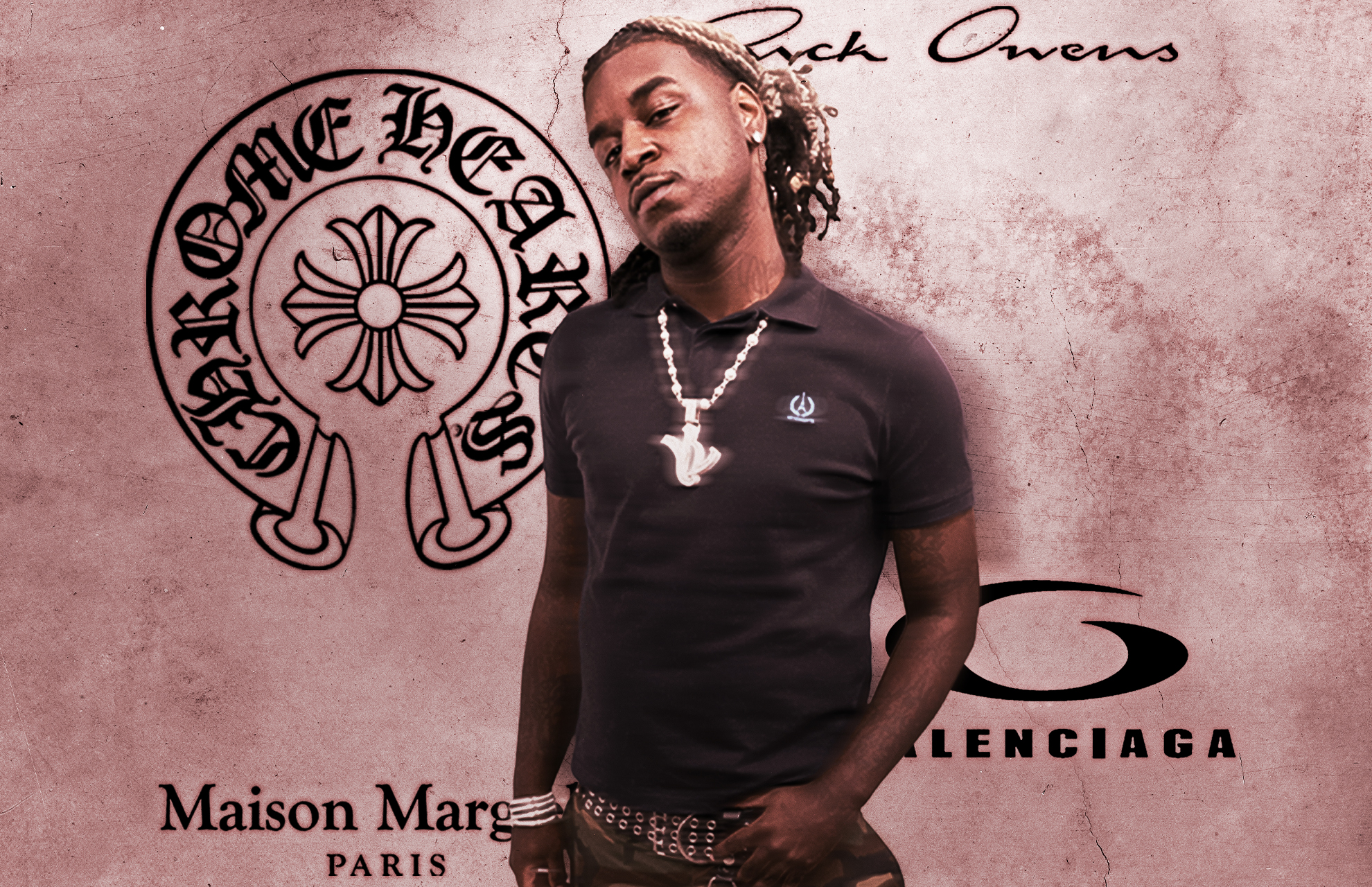 Ken Carson frequently raps about his favorite clothing brands in his songs. Notable examples include Rick Owens, Balenciaga, and Chrome Hearts.