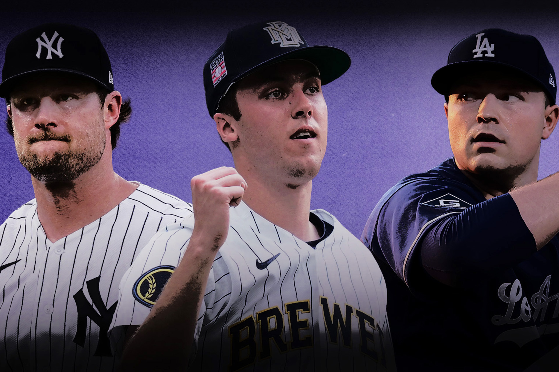 Gerrit Cole, Jacob Misiorowski, and Tarik Skubal on the mound.
