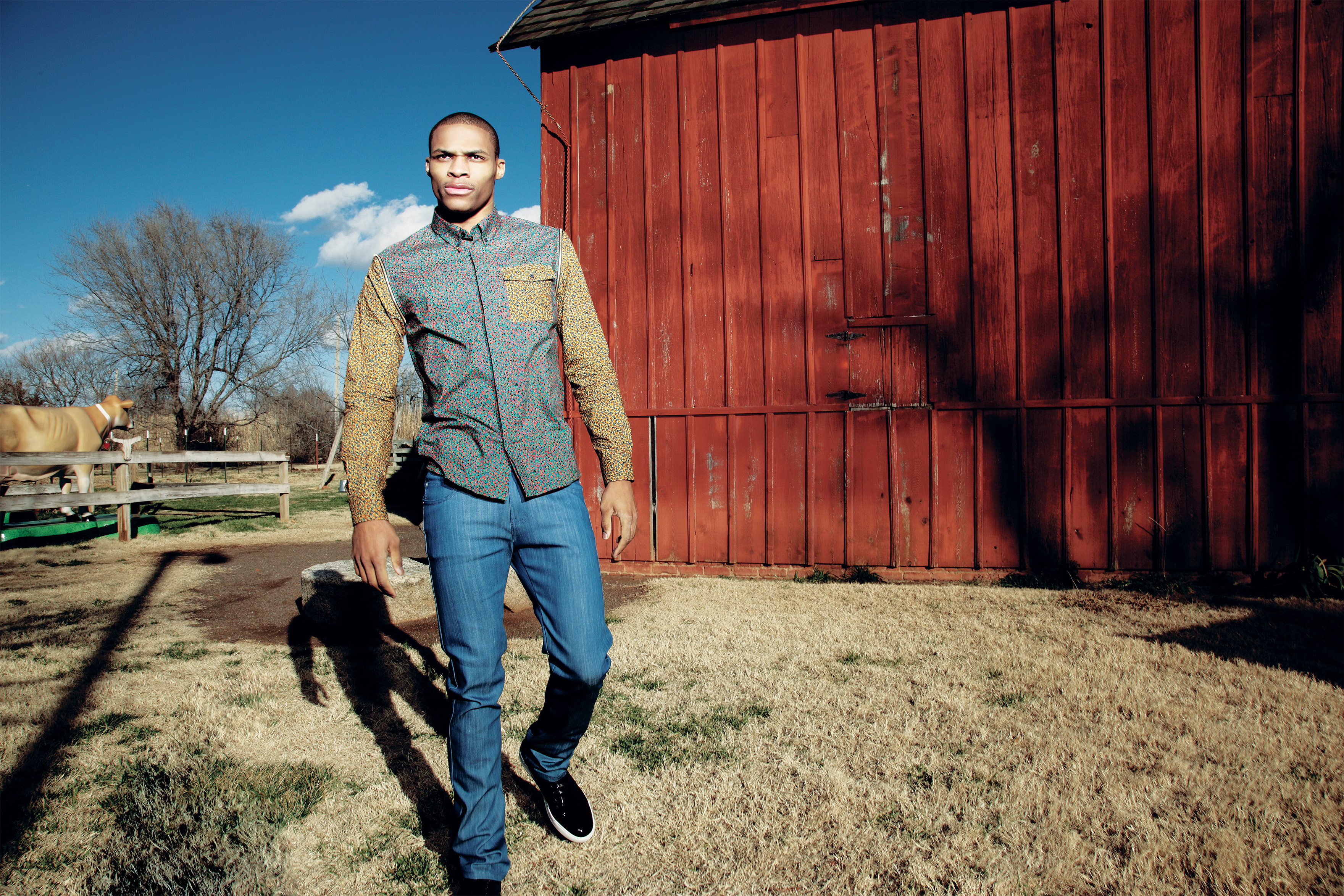 Russell Westbrook poses for Complex's April/May 2013 cover. 