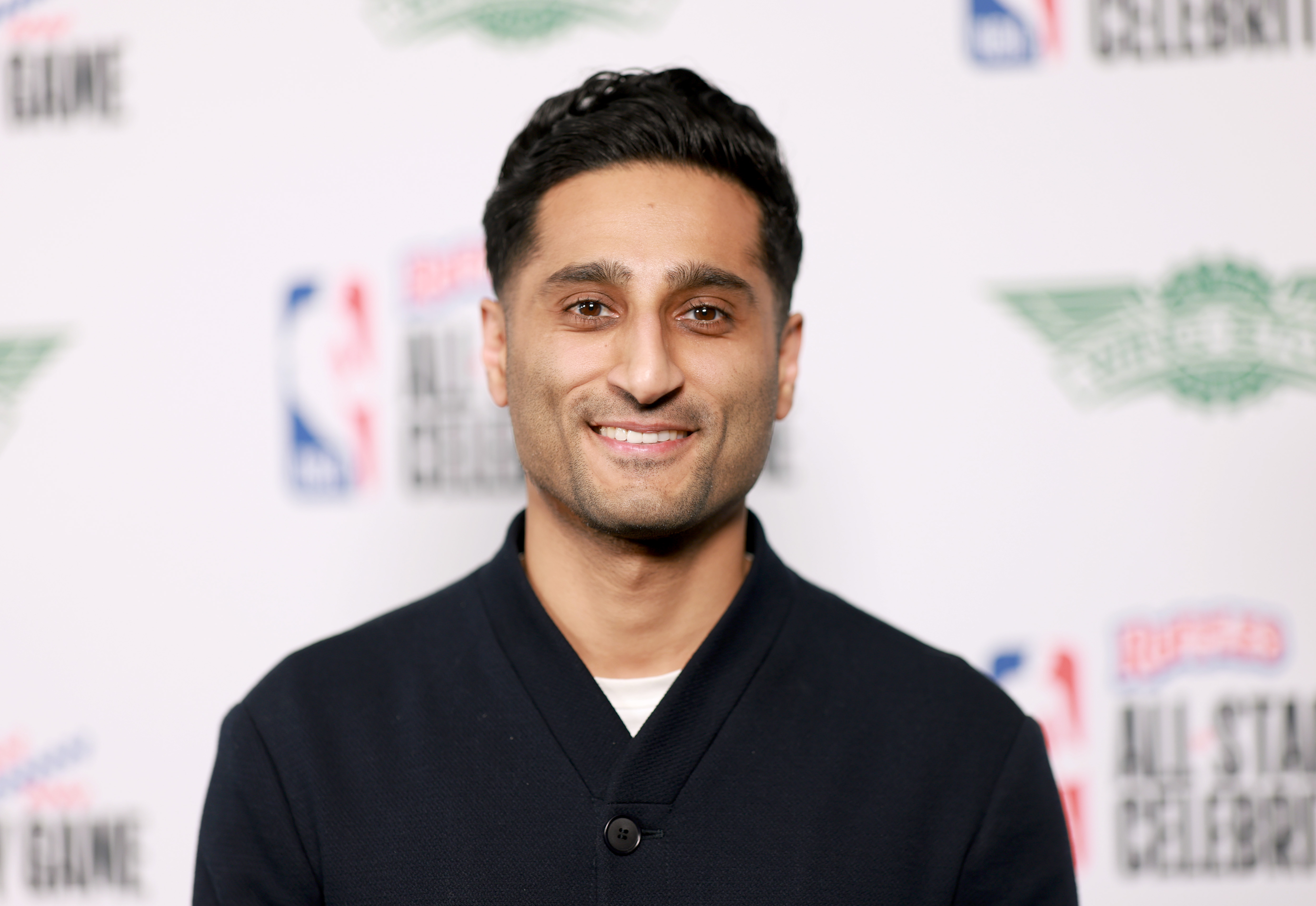 Shams Charania arrives for the 2026 NBA All-Star Weekend Celebrity All-Star Game. 