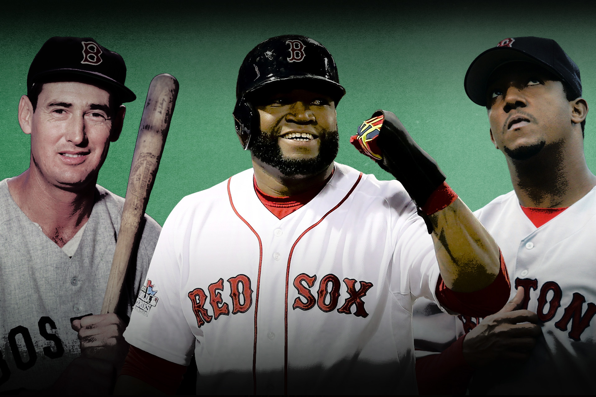 Ted Williams, David Ortiz, Pedro Martinez
