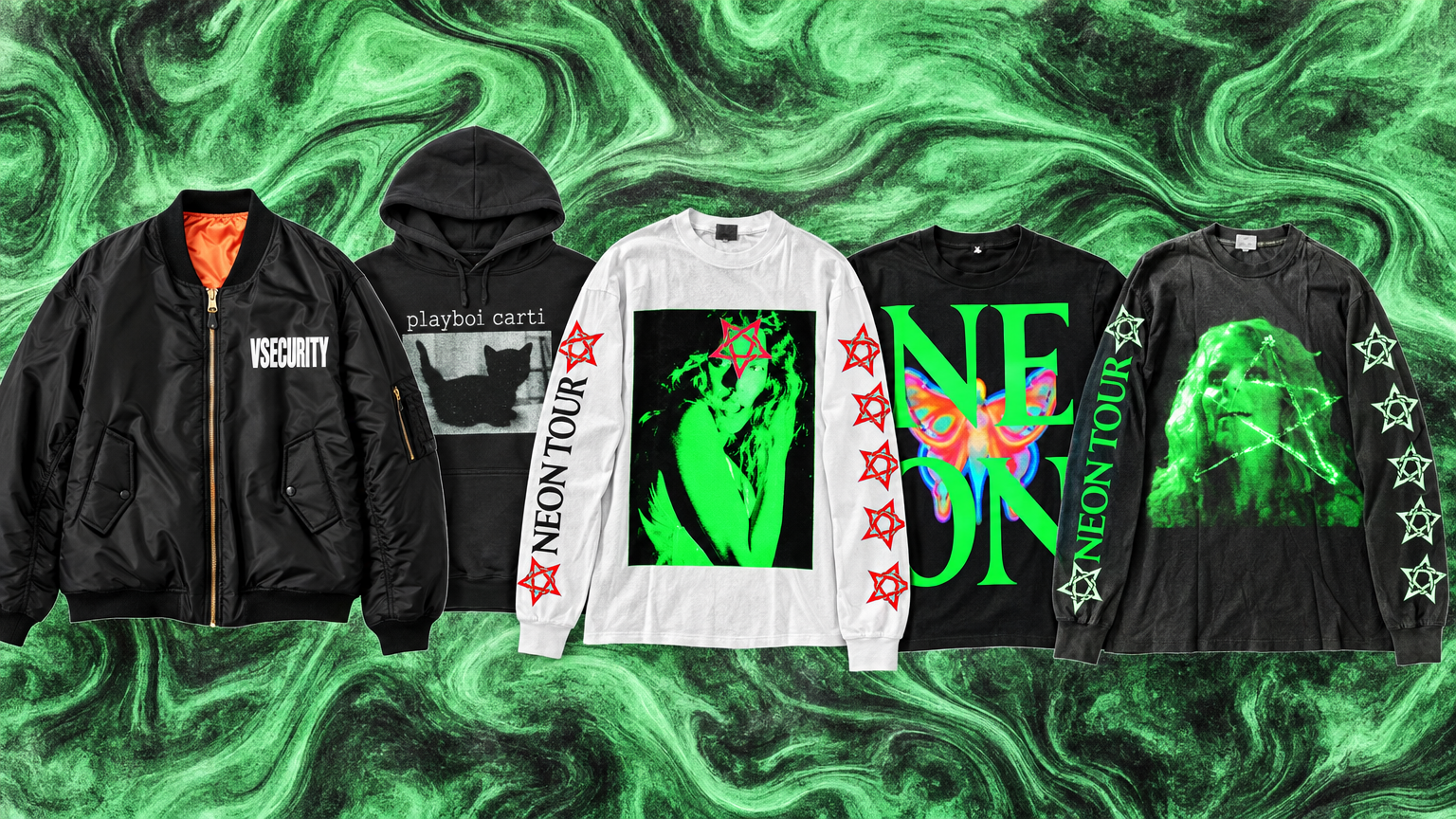 Playboi Carti's Most Iconic Merch From Neon Tour and Whole Lotta Red