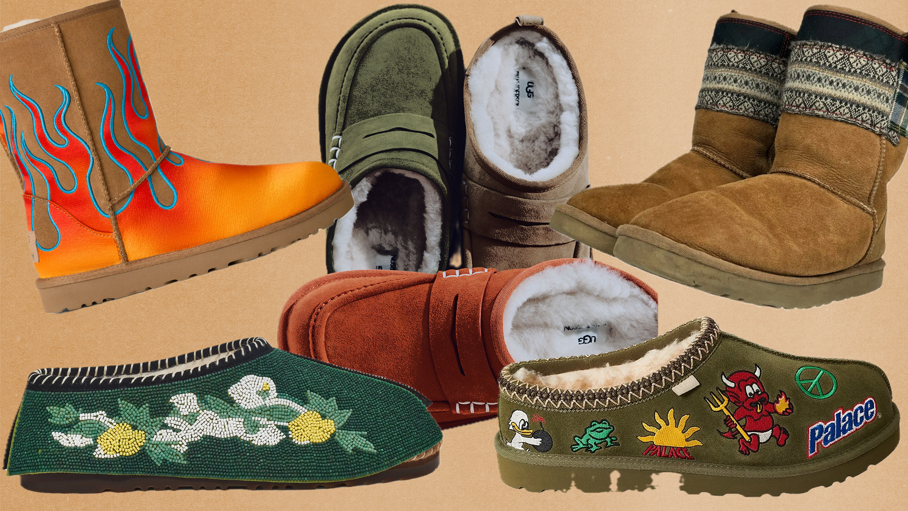 The best UGG Collaborations of all time include Jeremy Scott, JW Anderson, Junya Watanabe, Denim Tears, and Palace.