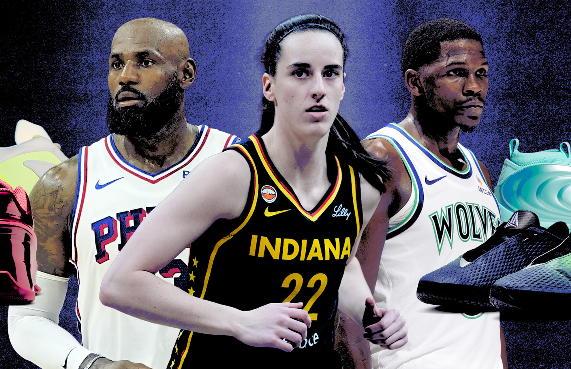 LeBron James, Caitlin Clark, Anthony Edwards, Nike KD 19, Converse Shai 001, Nike Ja 4, Adidas Harden 10