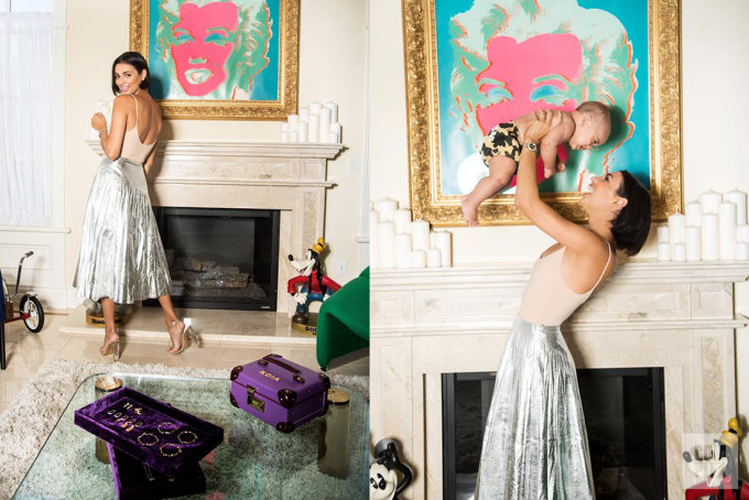 Kristen Noel Crawley in her Arcadia home and with her son during August 2016.