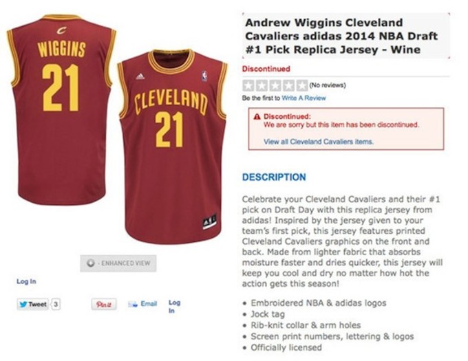 andrew wiggins cavs jersey for sale