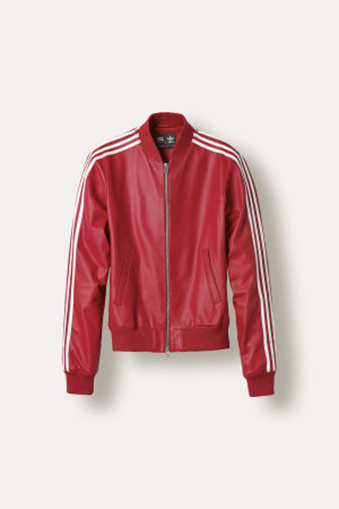 adidas leather track jacket