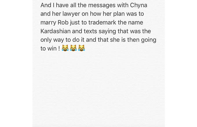 This is a screenshot of Blac Chyna's Instagram.