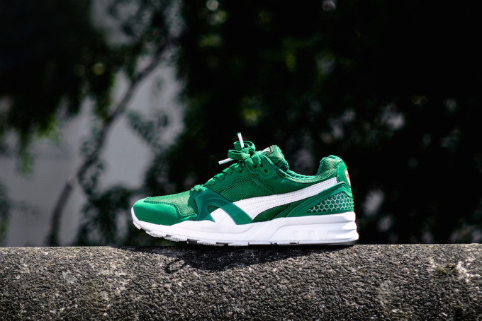 puma trinomic green kids