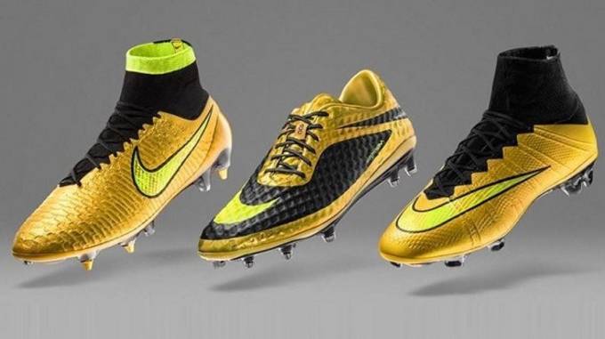 nike football boots gold and black