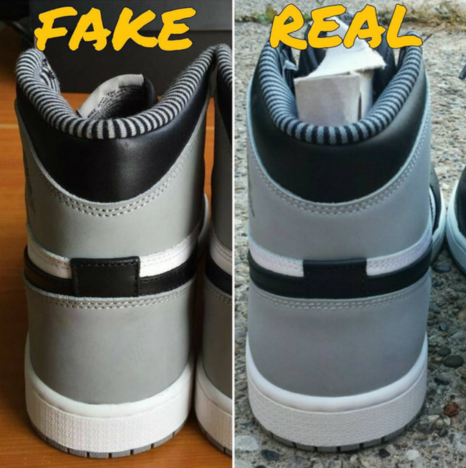 difference between fake and real jordan 1