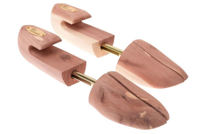 Cedar shoe trees. They're an air freshener for your shoes.