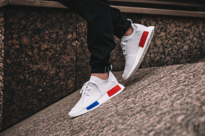 adidas nmd white on feet