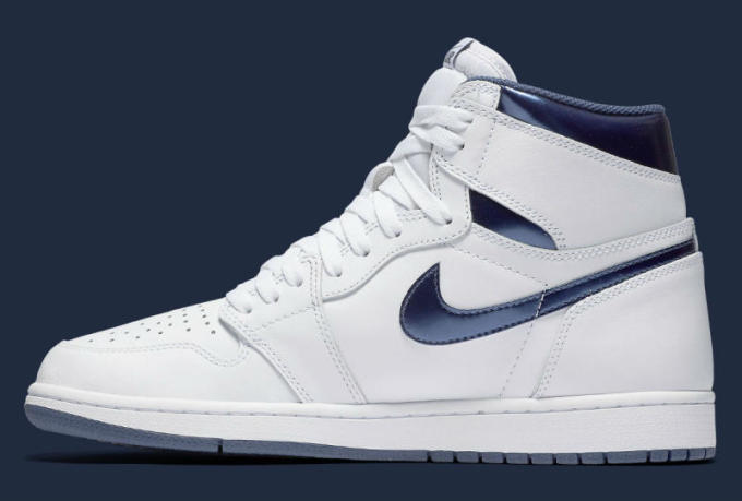 retro 1 metallic navy