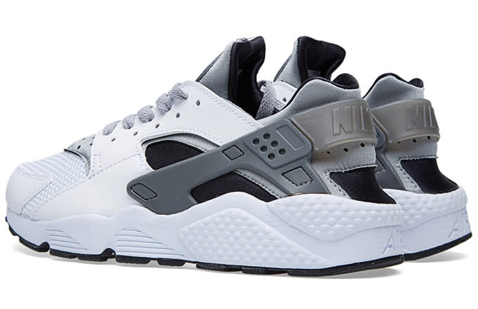 gray and white huaraches