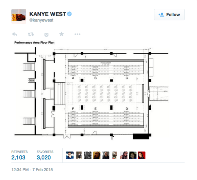 Kanye West Reveals the Floor Plan for His adidas