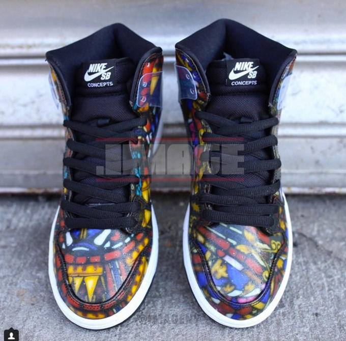nike sb dunk stained glass