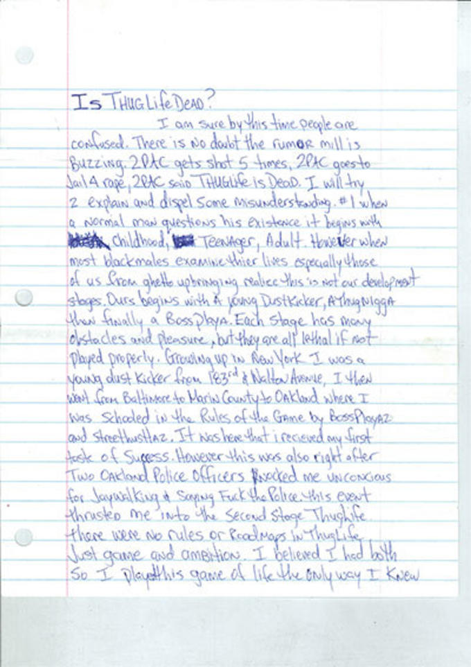 A Tupac Shakur Jailhouse Letter Is Selling For $225K | Complex