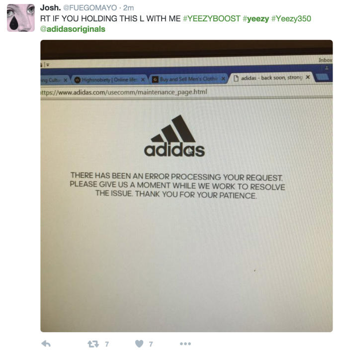 adidas yeezy release fail