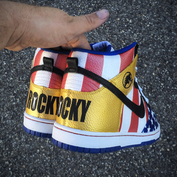 Mache Custom Kicks Nike Dunk Hi Rocky Movie Complex