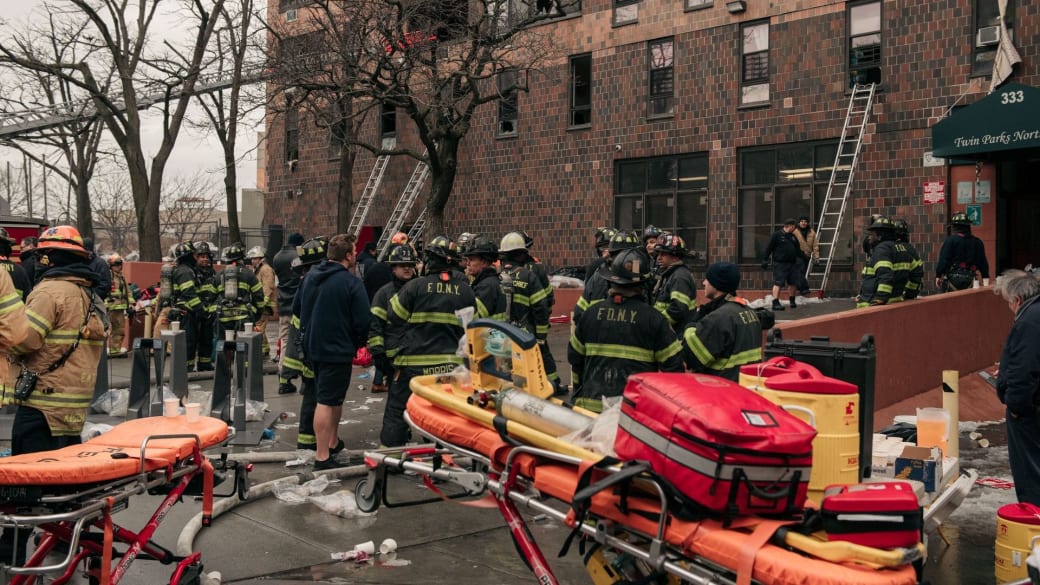 Apartment fire in Bronx on Jan. 9