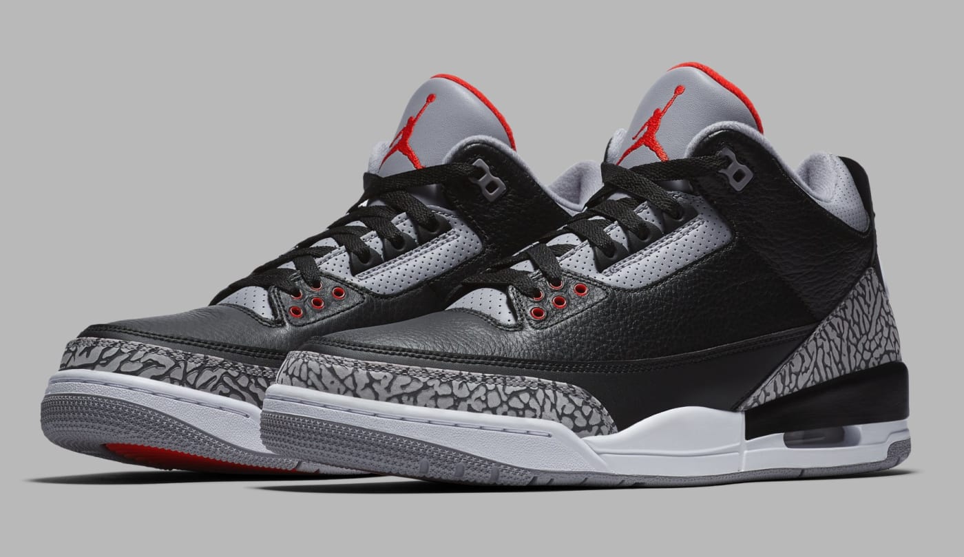 grey and black jordan 3