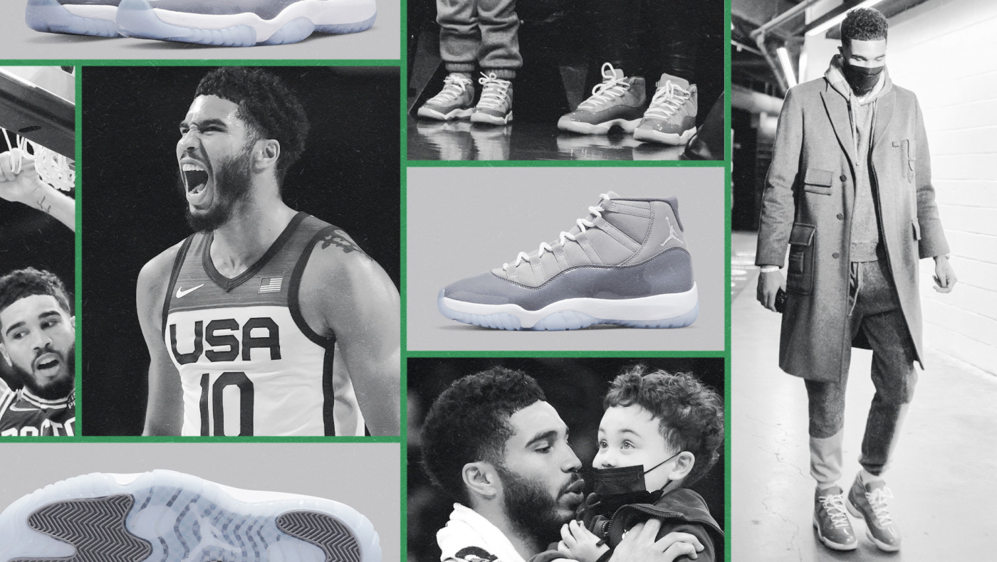 jayson tatum jordan 11 cool grey