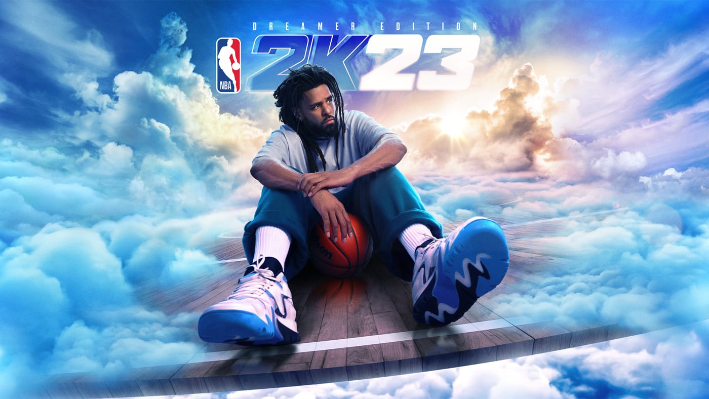 J. Cole on the cover of the NBA 2K23