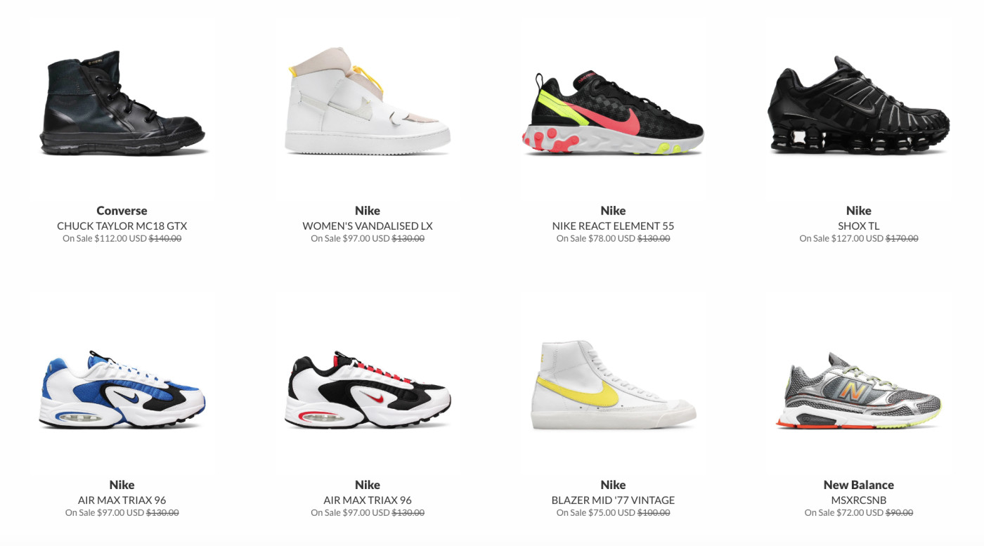 nike shoes list with picture