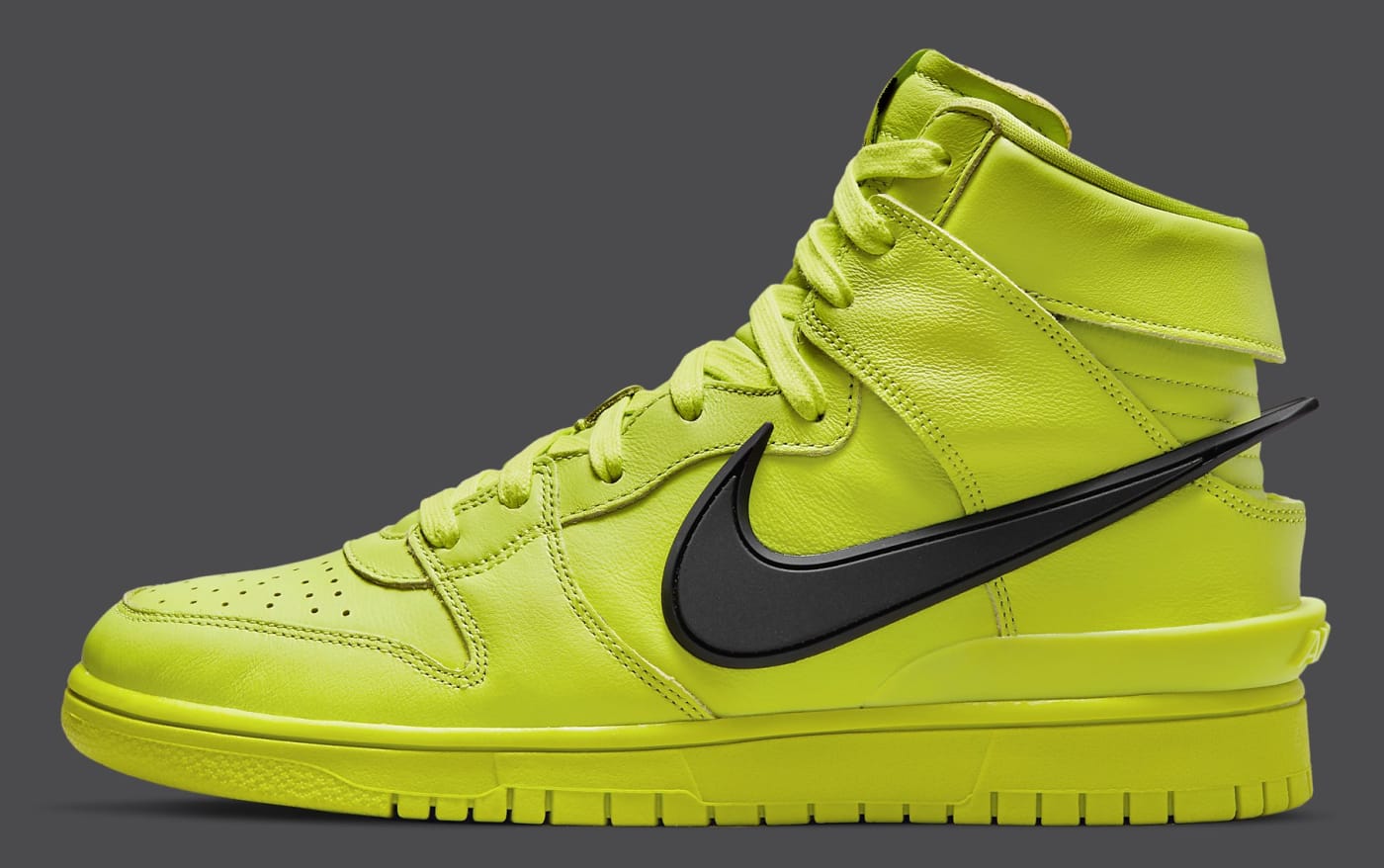 Ambush x Nike Dunk High Atomic Green Release Date CU7544-300 Profile