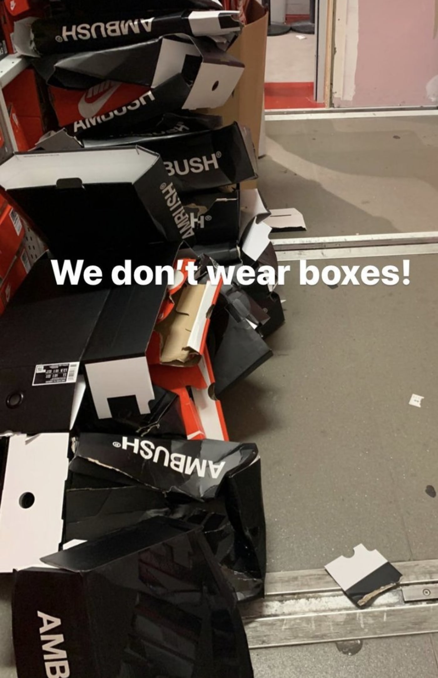 Offspring Sneaker Store Destroys Boxes
